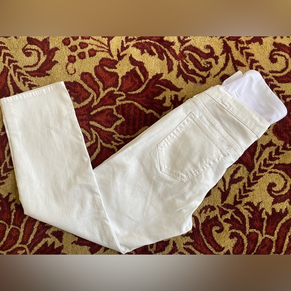 🆕 Gap Maternity True Waistband Full Panel Vintage Slim Jean White Size 4 - Picture 5 of 12